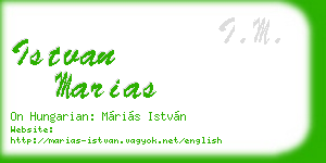 istvan marias business card